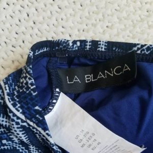 La Blanca High Neck Halter Strappy Back One Piece - Picture 7 of 8